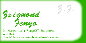 zsigmond fenyo business card